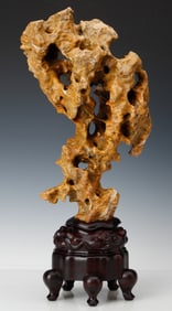 Chinese Scholar's Rock On Stand