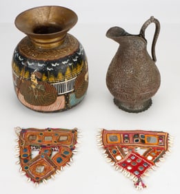 Collector's Lot of 4 Vintage Indian Objects