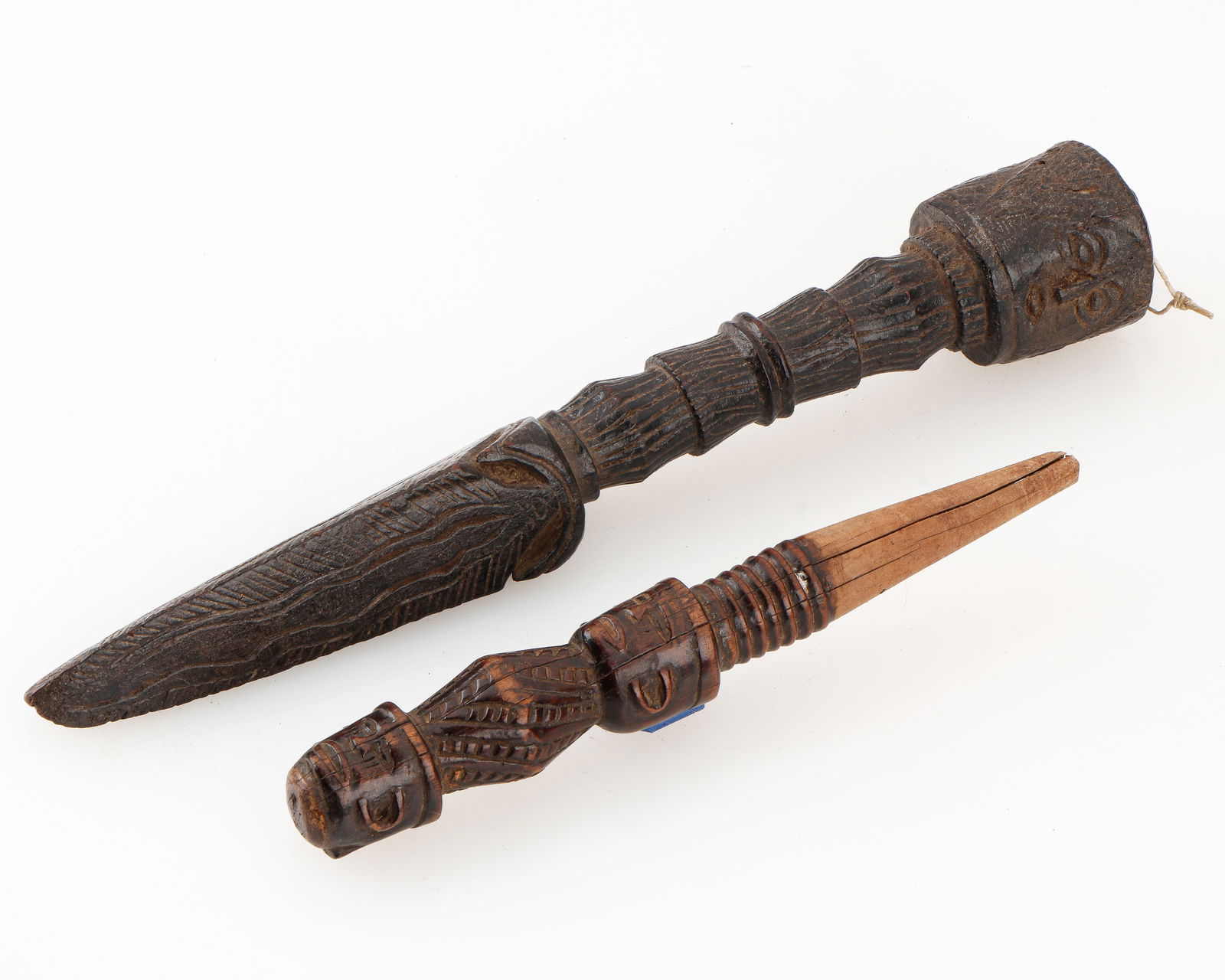 2 Himalyan Implements: Phurba And Drum Handle, Nepal or Tibet (1 of 5)