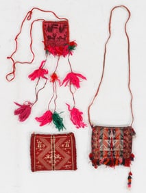 Group of 3 Chuspa Coca Bags, 20th Century