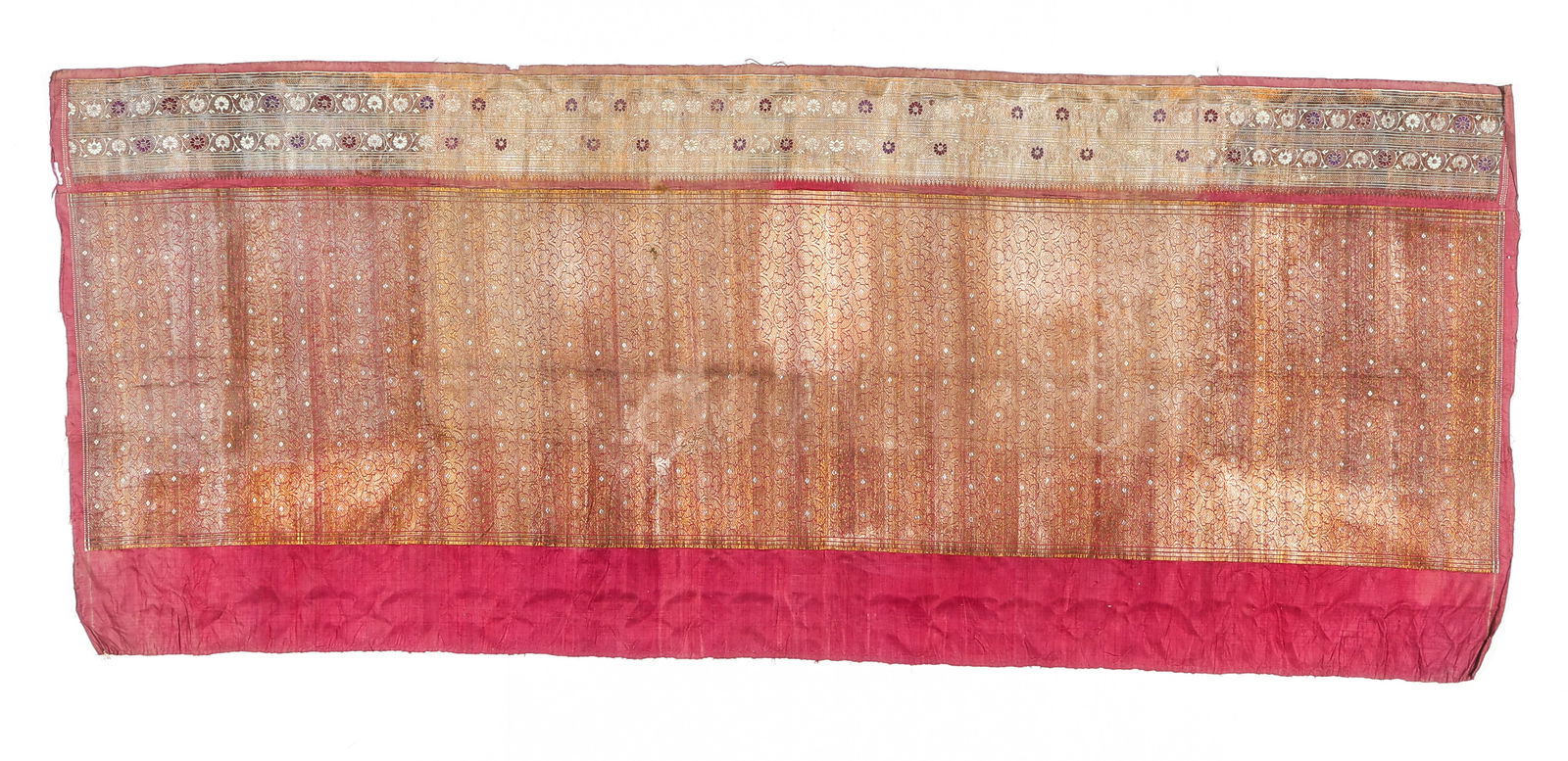 Silk Indonesian Textile, 19th C., 6'8'' x 2'10'' (1 of 3)