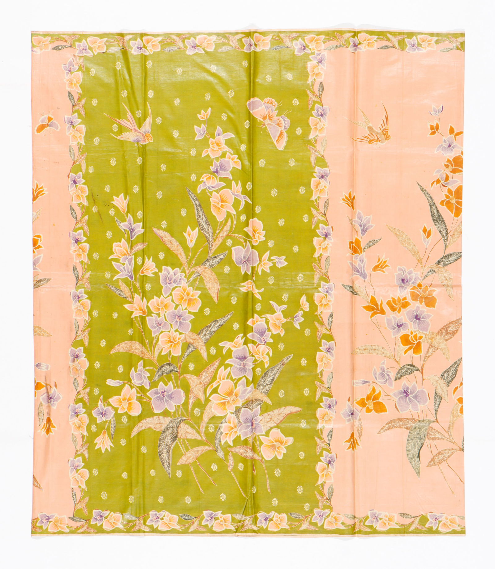 Indo-European Tulis Batik Sarong, Indonesia, Early 20th C. (1 of 4)