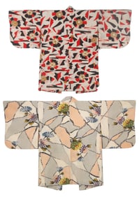 2 Meisen Floral Haoris, Japan, 20th C.
