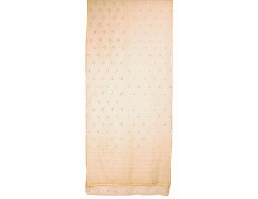 White Sari with Pinwheel Motif, India, Early 20th C.
