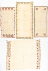 4 Turkish Embroidered Ritual Towels, 19th C.