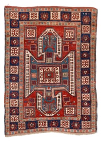 Sewan Kazak Rug, Caucasus, Ca. 1880, 5'2'' x 7'0''