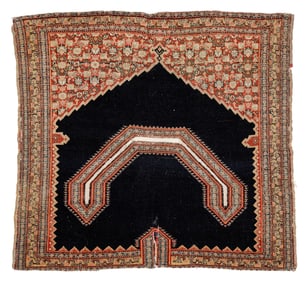 Senneh Saddle Rug, Persia, Ca. 1875, 3'4'' x 3'1''