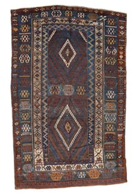 Northwest Persian Kurd Rug, Late 19th C., 5'9'' x 9'2''