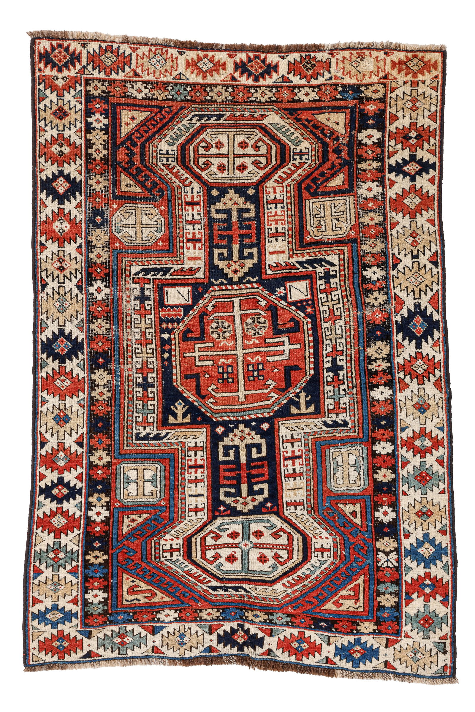 Kazak Rug, Caucasus, Ca. 1875, 2'11'' x 4'5'' (1 of 4)