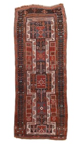 Northeast Anatolian Kurd Rug, Turkey, Ca. 1875, 4'0'' x 10'2''