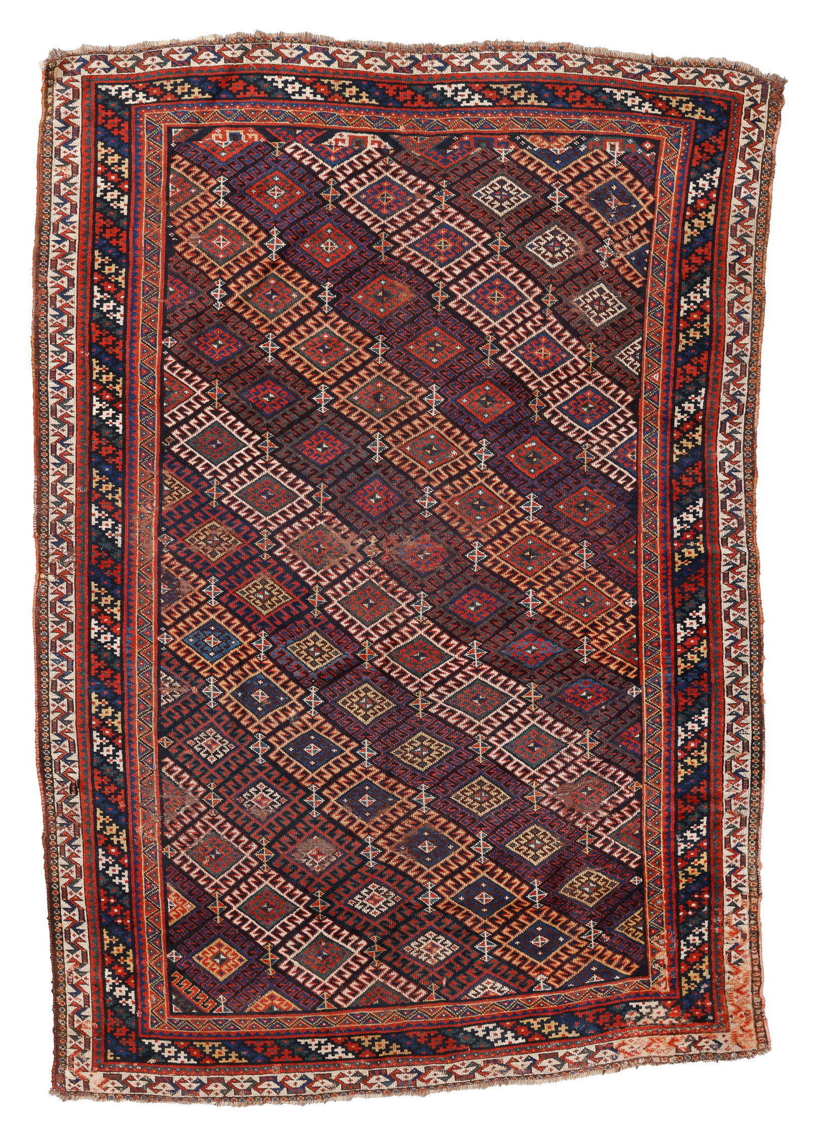 Kurd Rug, Persia, Ca. 1875, 5'10'' x 8'4'': Kurd Rug, Persia, Ca. 1875, 5'10'' x 8'4'' (178 x 254 cm). Weight: 19 lbs. Material: wool pile, wool warp, wool weft.