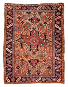 Small Heriz Rug, Persia, Ca. 1900, 3'7'' x 4'8''