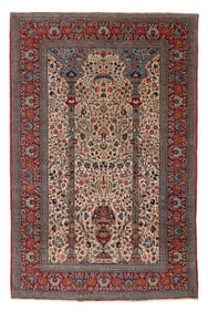 Dabir Keshan Prayer Rug, Persia, Ca. 1900, 4'5'' x 6'11''