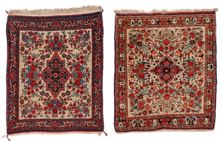 2 Bidjar Small Rugs, Persia, Mid 20th C.