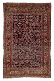 Blue Ferahan Herati Rug, Persia, Ca. 1900, 4'3'' x 6'8''