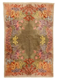European Art Nouveau Style Rug, Early 20th C., 4'10'' x 7'2''