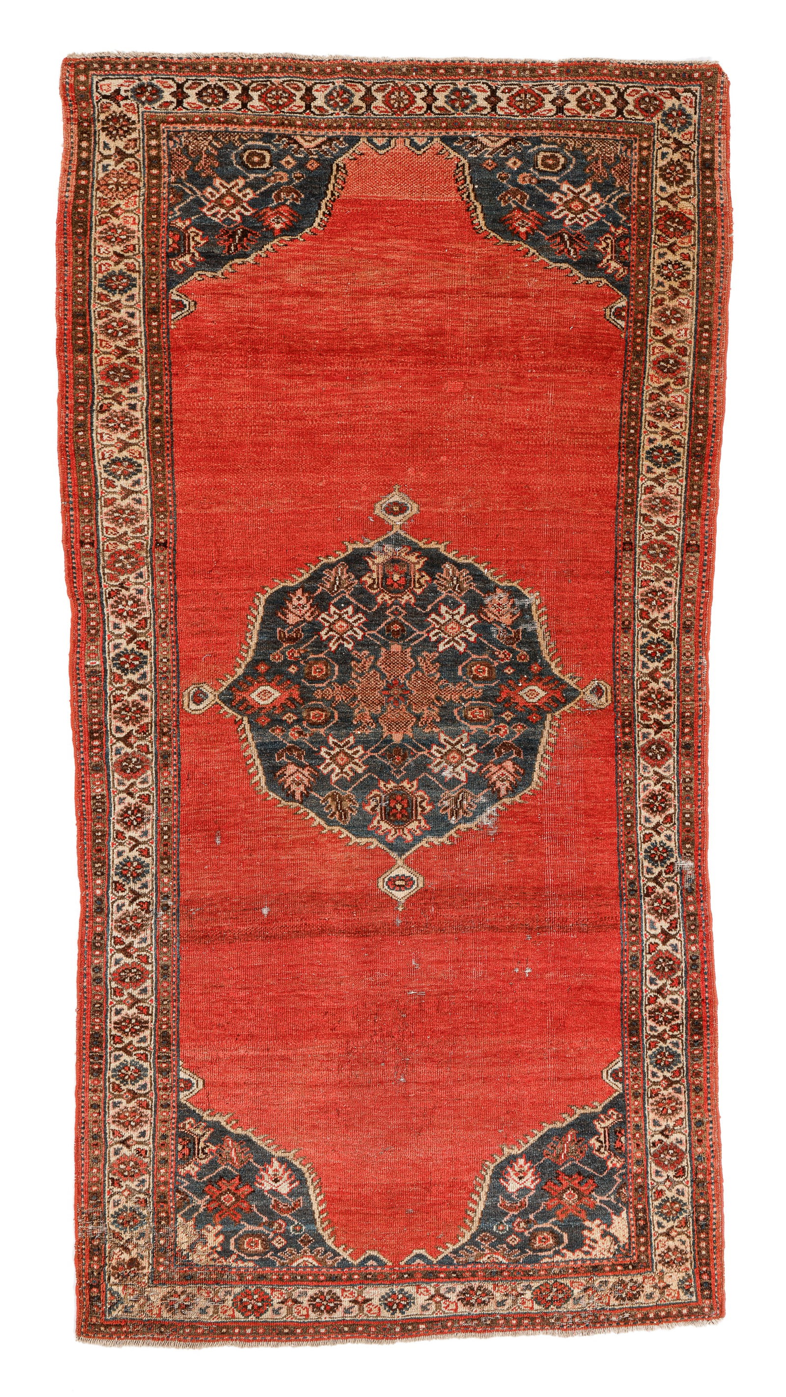 Sultanabad Rug, Persia, Late 19th C., 3'5'' x 6'6'': Sultanabad Rug, Persia, Late 19th C., 3'5'' x 6'6'' (104 x 198 cm). Weight: 8 lbs. Material: wool pile, cotton warp, cotton weft.