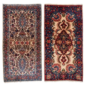 2 Kerman Small Rugs, Persia, Early 20th C., 2'0'' x 3'11''