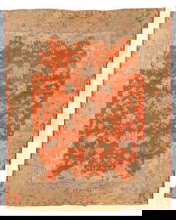 Oushak Rug, Turkey, Ca. 1900, 13'2'' x 15'10'': Oushak Rug, Turkey, Ca. 1900, 13'2'' x 15'10'' (401 x 483 cm). Weight: 95 lbs. Material: wool pile, wool warp, wool weft.