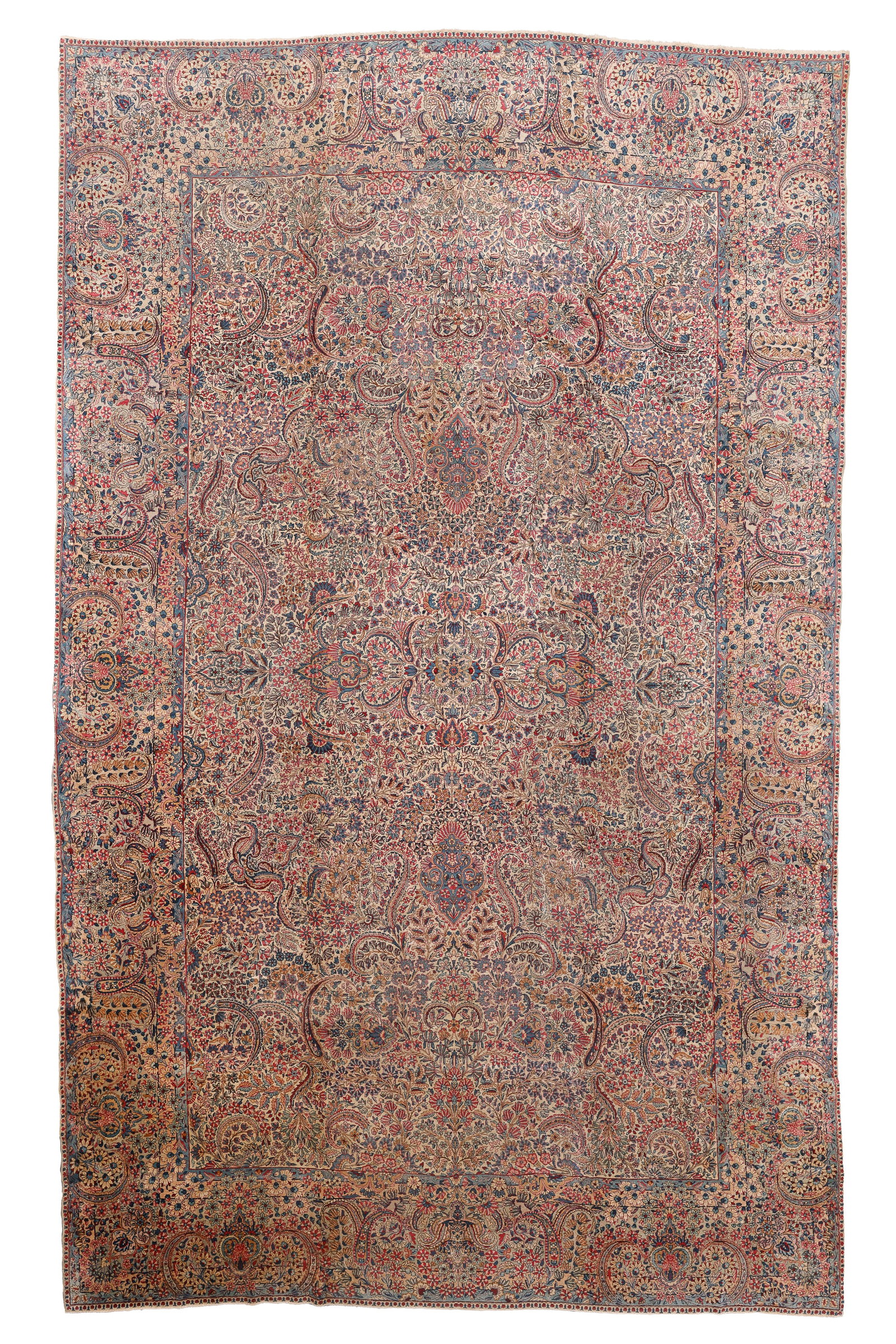 Kerman Rug, Persia, Ca. 1930, 10'6'' x 16'10'': Kerman Rug, Persia, Ca. 1930, 10'6'' x 16'10'' (320 x 513 cm). Weight: 78 lbs. Material: wool pile, cotton warp, cotton weft.
