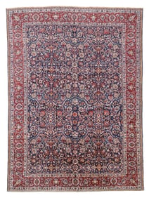 Blue Tabriz Rug, Persia, Ca. 1930, 9'1'' x 12'0''