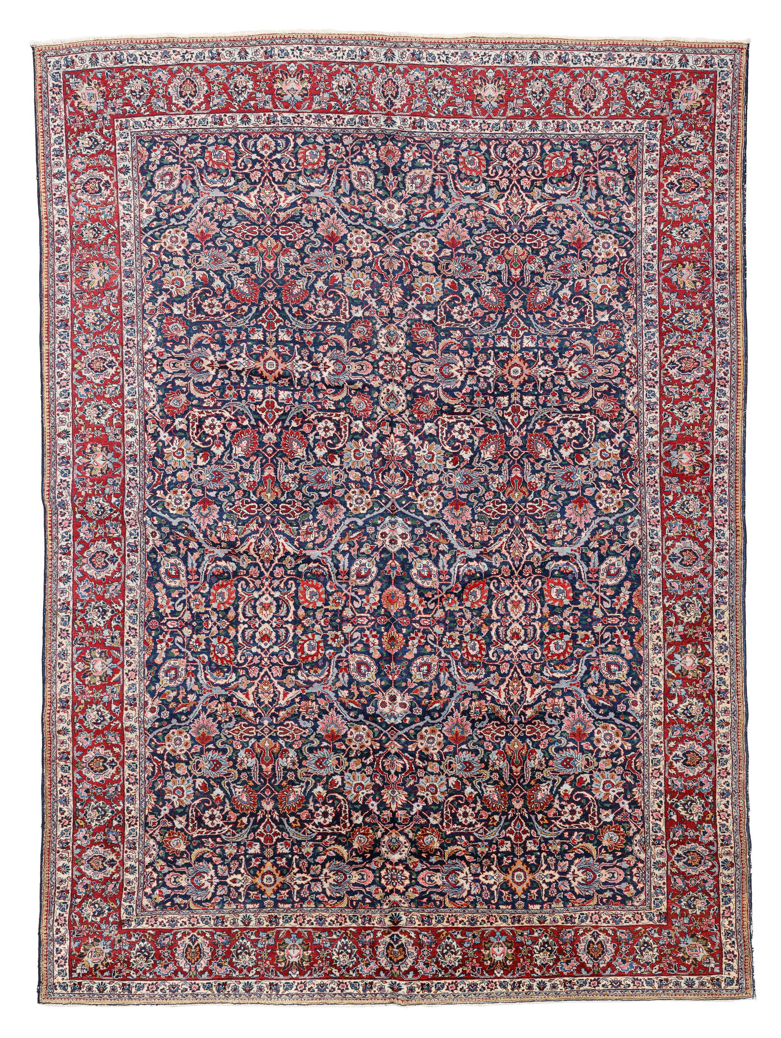 Blue Tabriz Rug, Persia, Ca. 1930, 9'1'' x 12'0'' (1 of 4)