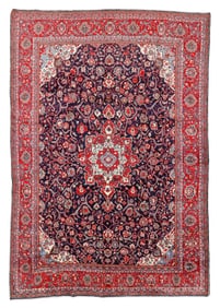 Blue Sarouk Rug, Persia, Mid 20th C., 8'6'' x 12'2''