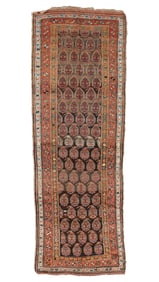 Kurd Boteh Long Rug, Persia, Ca. 1875, 3'9'' x 10'6''