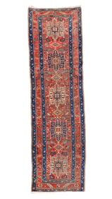 Heriz Rug, Persia, Late 19th C., 3'0'' x 10'0''