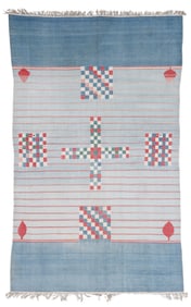 Dhurrie Rug, India, Early 20th C., 7'3'' x 11'8''