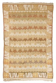 Scandinavian Signed/Dated Kilim, Ca. 1900, 6'5'' x 10'0''