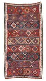 Shahsevan Kilim, Transcaucasus, Late 19th C., 4'6'' x 9'0''