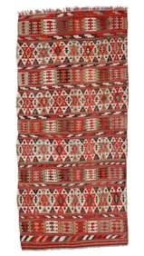 Fethiye Kilim, Turkey, Ca. 1920, 4'5'' x 9'7''