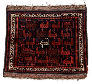 Baluch Bagface, Persia/Afghanistan, Ca. 1875, 2'6'' x 2'3''