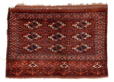 Yomud Chuval, Turkmenistan, Ca. 1875, 3'9'' x 2'9''