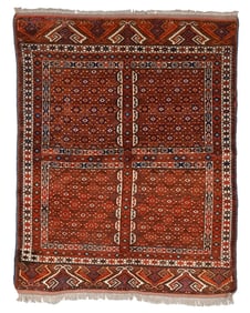 Yomud Ensi Rug, Turkmenistan, Late 19th C., 4'7'' x 5'10''