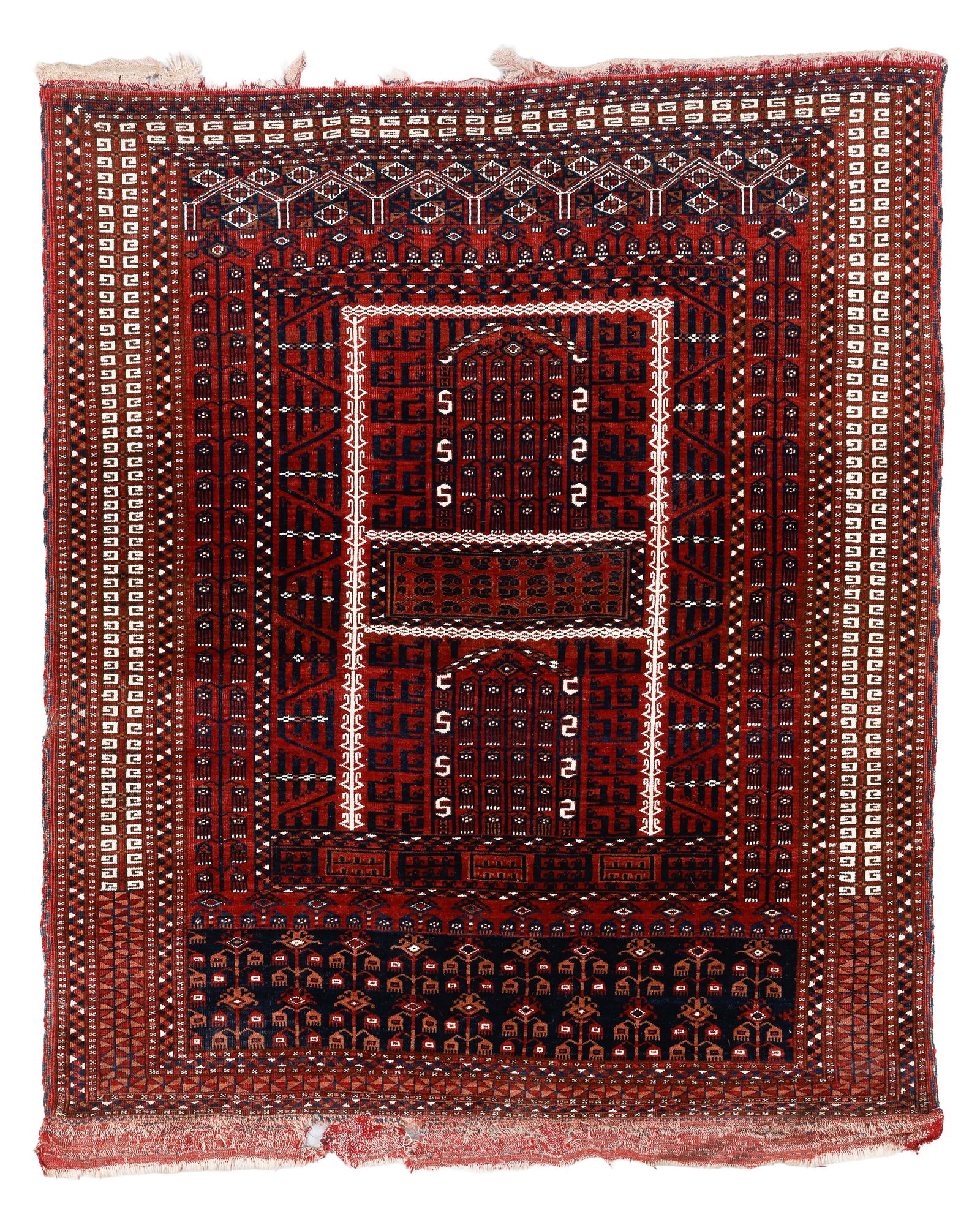 Saryk Ensi Rug, Turkmenistan, Ca. 1875, 4'10'' x 5'7'' (1 of 5)