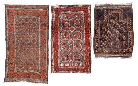 3 Antique Baluch Weavings, Persia/Afghanistan, Late 19th/Early 20th C