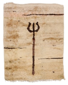 Totemic Tulu Rug, Central Anatolia, Early/Mid 20th C., 4'9'' x 6'1''
