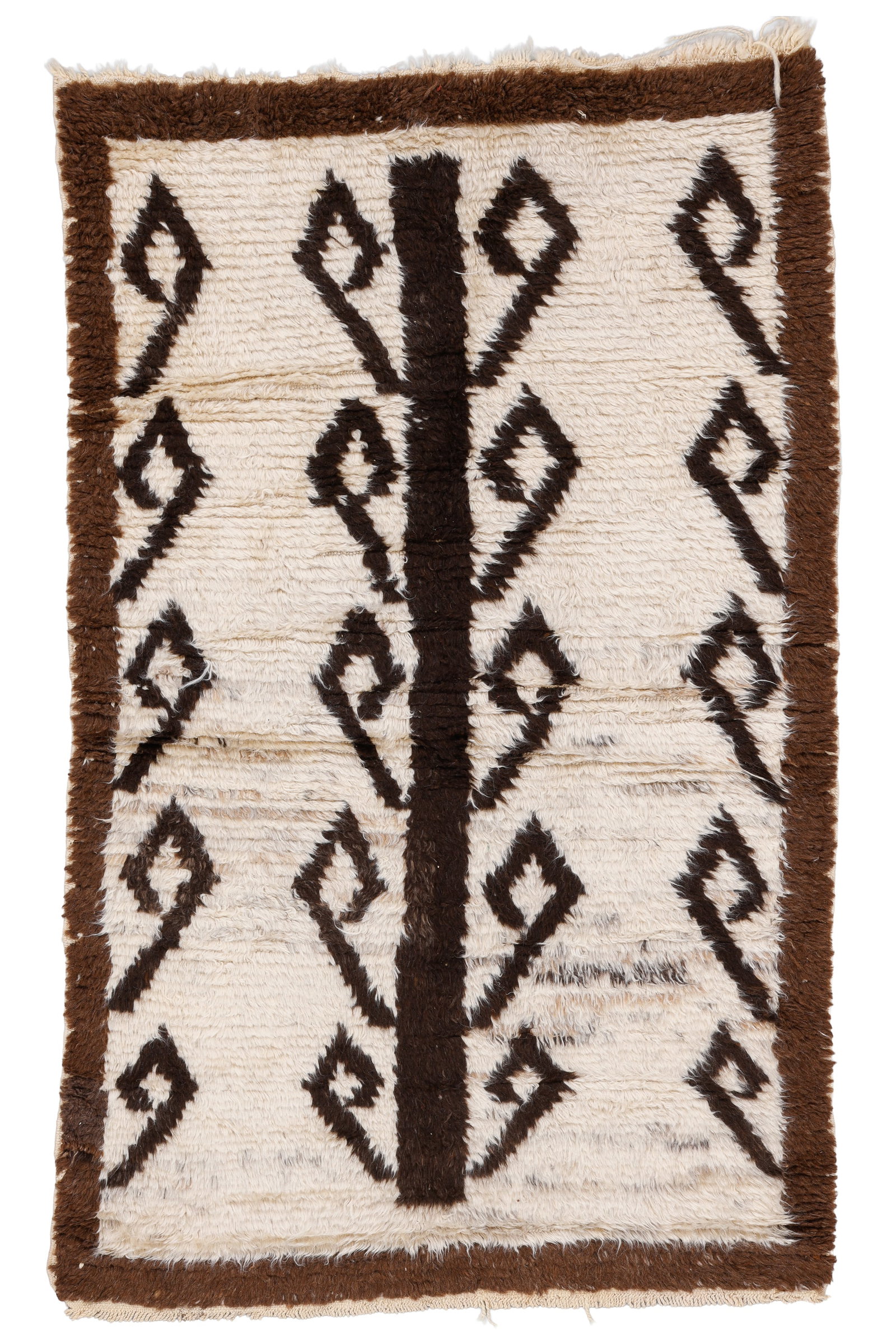 Central Anatolian Tulu Rug, Turkey, Mid 20th C., 3'10'' x 6'2'': Central Anatolian Tulu Rug, Turkey, Mid 20th C., 3'10'' x 6'2'' (117 x 188 cm). Weight: 11 lbs. Material: wool pile, wool warp, wool weft.