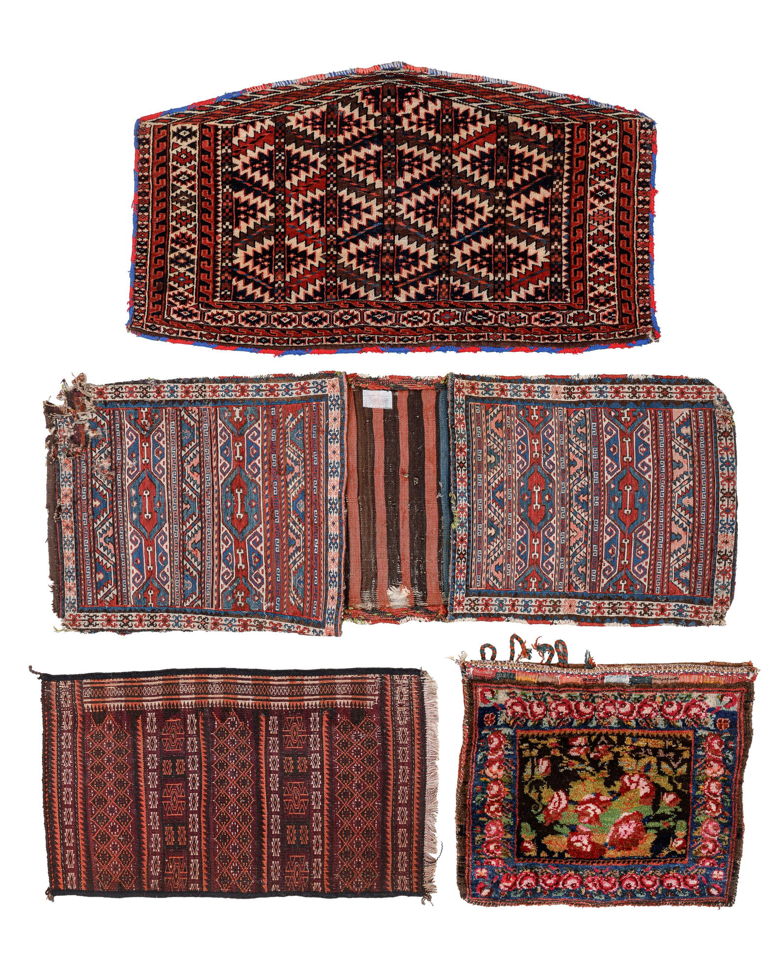 Estate Grouping of 4 Antique Bags/Trappings (1 of 6)