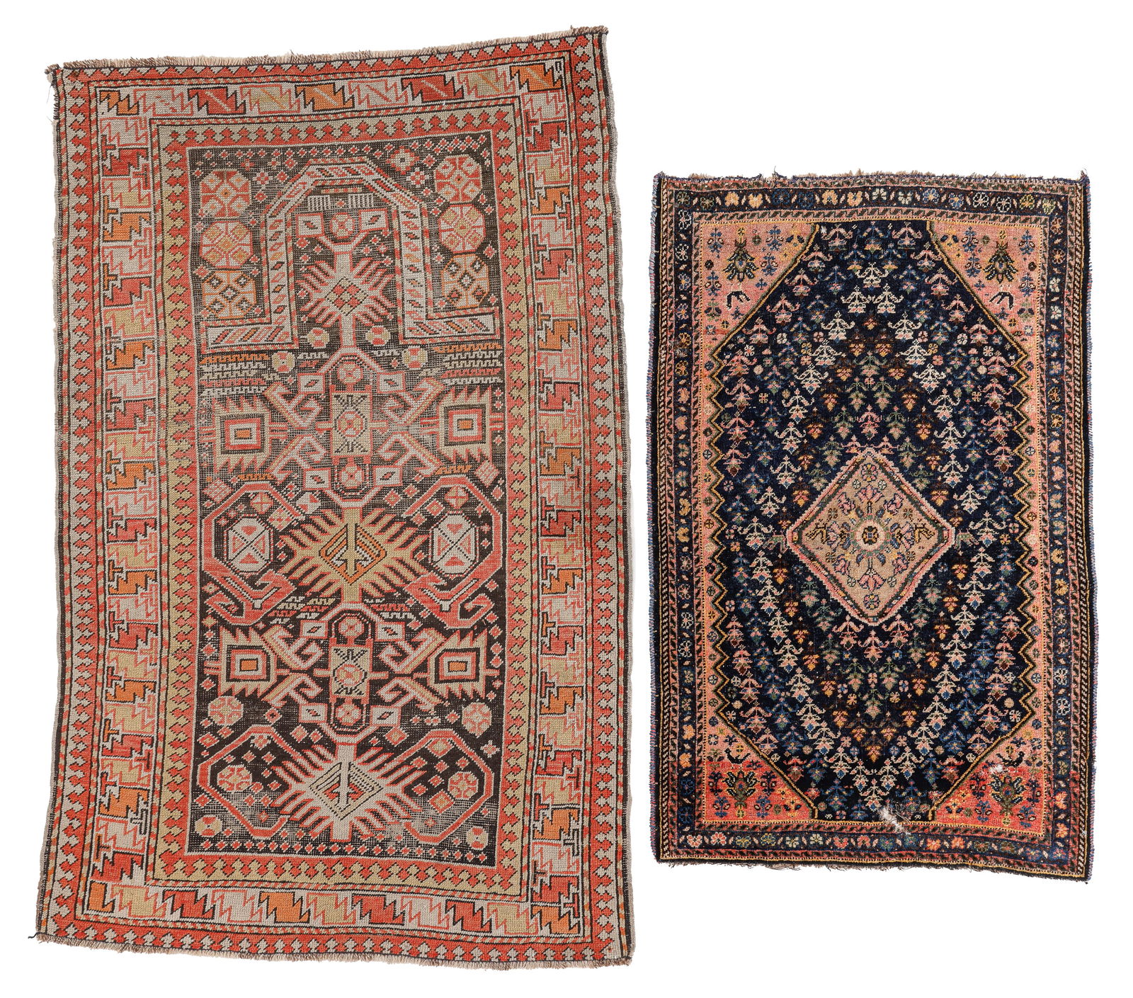 Caucasian Prayer Rug & Persian Gashgai Rug, Ca. 1900 (1 of 5)