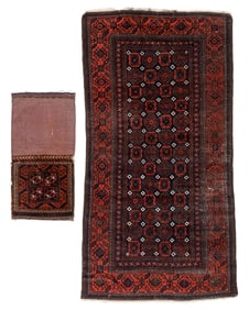 2 Baluch Weavings: Rug & Bag, Persia/Afghanistan, Late 19th C