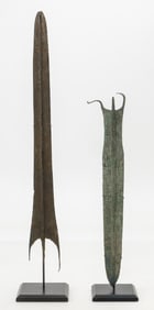 2 Ancient Luristan Bronze Blades, 15", 20"