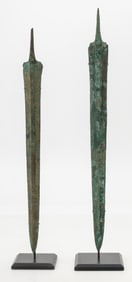 2 Ancient Luristan Bronze Blades, 18", 20"