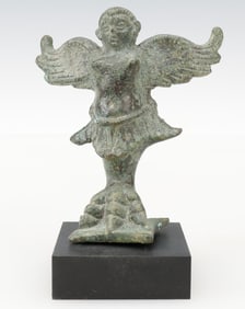 Etruscan/Roman Bronze Cista Foot In The Form Of A Siren