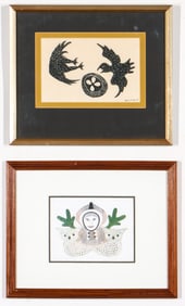 2 Framed Inuit Prints