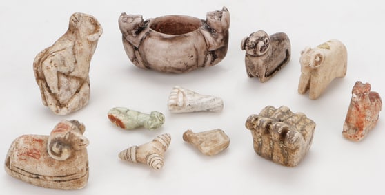 Antique Bolivian Aymara Carved Fetish, Votives & Amulets
