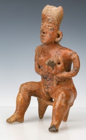 Pre-Columbian Nayarit Pottery Nursing Female Figure