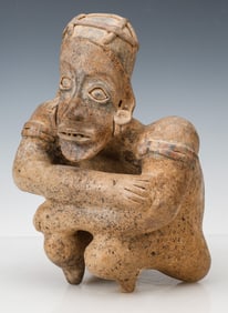 Pre-Columbian Jalisco Pottery Kneeling Figure